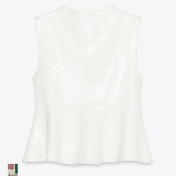 NWT ZARA 2025 collection SEQUIN KNIT PEPLUM TOP SIZE S 
🚨FIRM PRICE - Picture 11 of 16